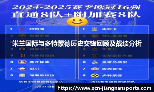 米兰国际与多特蒙德历史交锋回顾及战绩分析